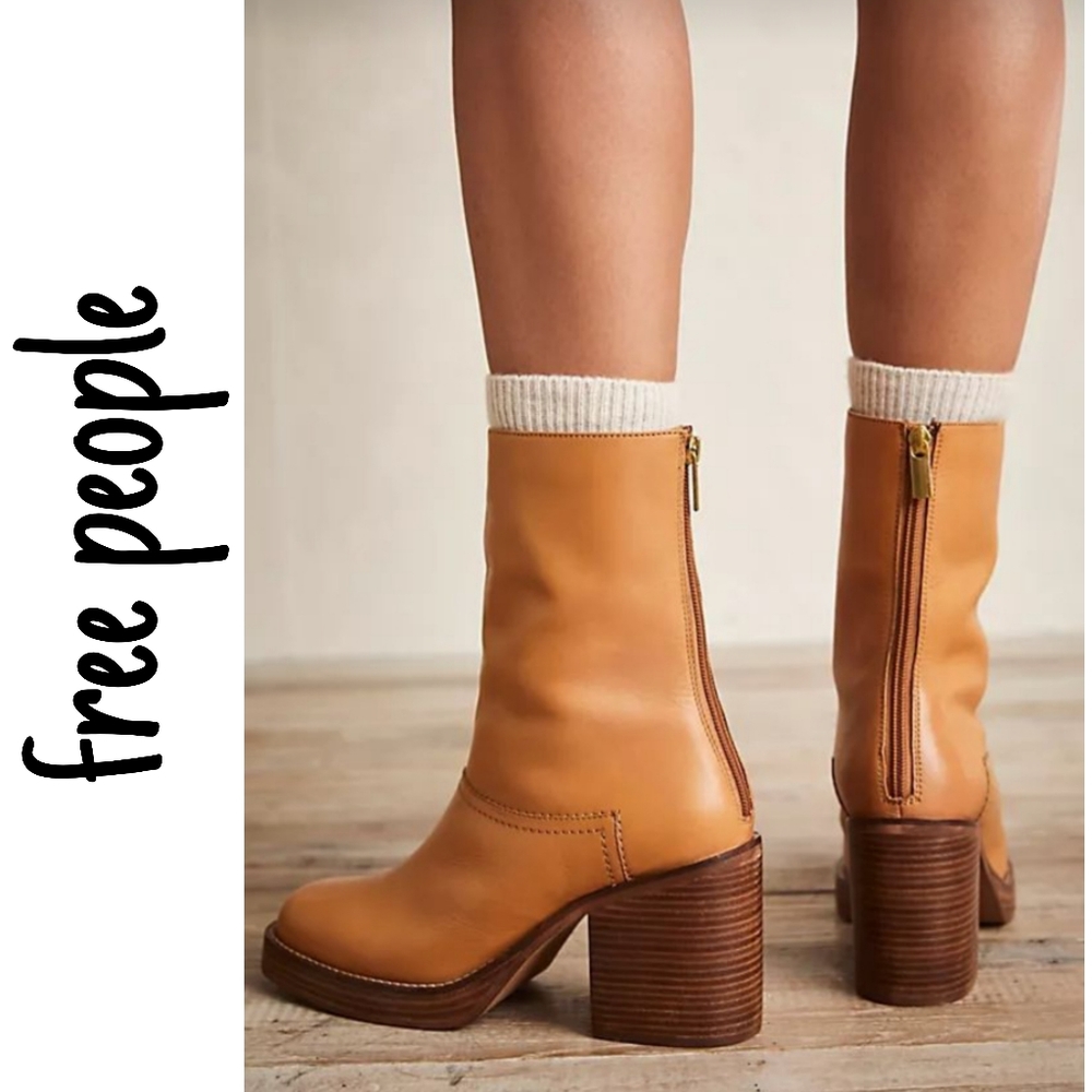 FREE PEOPLE Portwood Block Heel Boot Size 6 - Picture 1 of 11